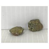 2 pieces of pyrite aka fools gold