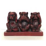 Monkey see, speak & hear no evil resin figurine
