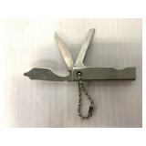 Snap-on keychain pocketknife, file & bottle opener