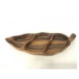 Hawaiian monkey pods wood carved tray