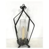 Hanging 15 in. Tall iron candle holder
