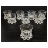 Set of 8 unique vintage rocks glasses