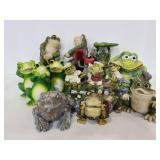 Collection of frog figurines