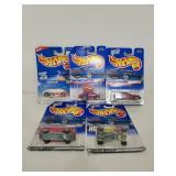 Five HotWheels unopened cars
