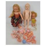 Tiny vintage dolls
