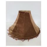 Velvet like beaded lamp shade