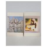 Two vintage Salvador Dali postcards