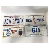 Lot of 4 vintage promotional  license plates