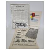 Vintage automobile ephemera