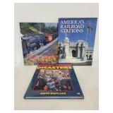 Three hardcover train books
