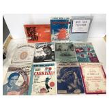 Lot of 11 vintage sheet music songs