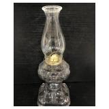Vintage pressed glass oil lamp