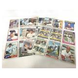 Vintage baseball cards and cutouts
