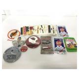 Sport pins, trading cards & puzzle cards