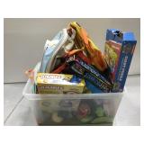 Lot of games, backpacks and toys