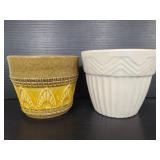 Two ceramic planters