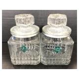 Genesee Cut Stone & Marble Co cut glass jars