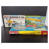 Vintage trio of model plan kits