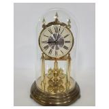Kundo Quartz anniversary clock w/ glass dome