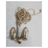 Boat anchor with rope