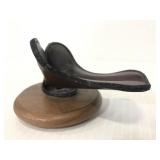 Decatur leather and wood pipe holder
