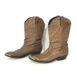 Pair of leather cowboy boots size 8m
