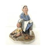 Norman Rockwell exasperated nannie porcelain