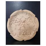 Carved wood wall art