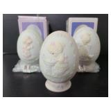 Precious Moments porcelain Easter eggs