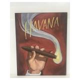 Havana Cuba cigars wooden wall hanging