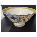 Hand painted large ceramic fruit bowl
