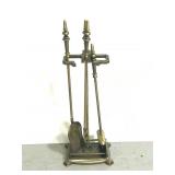 4 pc. Brass  Fireplace tools set