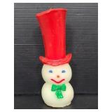 Vintage snowman candle