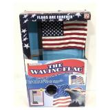 Electronic Waving American Flag w/ box