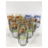 Lot of ten 1981 McDonalds Great Muppet glasses