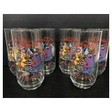 Six 2004 McDonalds holiday glass cups