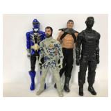Four assorted oversized action figures