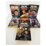 Seven vintage Star Trek paperback books