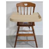 Vintage Fisher Price wood high chair with tray