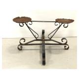 Two planter metal plant stand