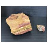 Pair of unknown variety of jasper one quite large