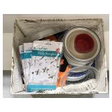 Assorted plates, mug, dangler decor, and more lot