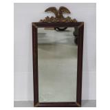 Wood eagle wall hanging mirror