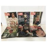 6 issues of LIFE magazine all from 1972