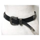 1996 Brighton leather and metal belt
