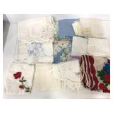 Lot of assorted cloth napkins/ handkerchiefs