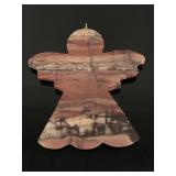 Pink Kona Dolomite carved Angel pendant