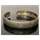Vintage marked sterling silver cuff bracelet