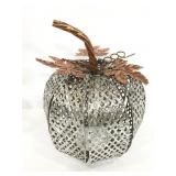 Metal pumpkin candle cover decor piece