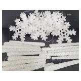 Acrylic beaded Snowflakes & icicles ornaments